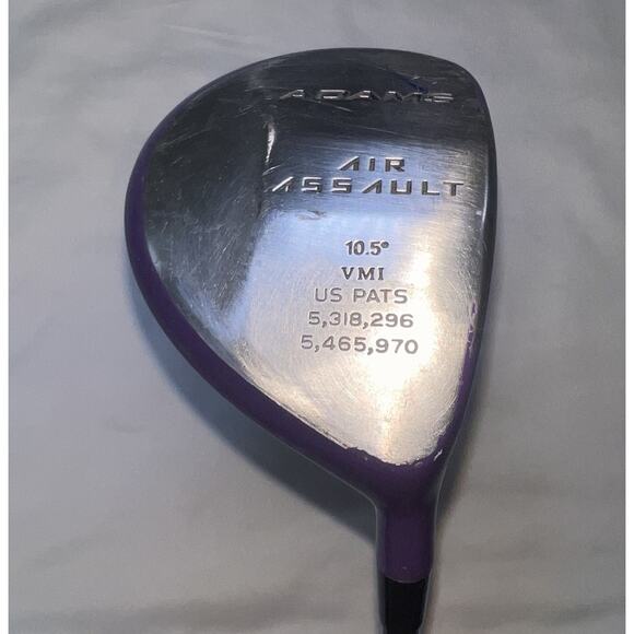 TCU Adams Air Assault VMI Driver 10.5° Graphite Stiff SuperShaft Purple Golf - Picture 5 of 13